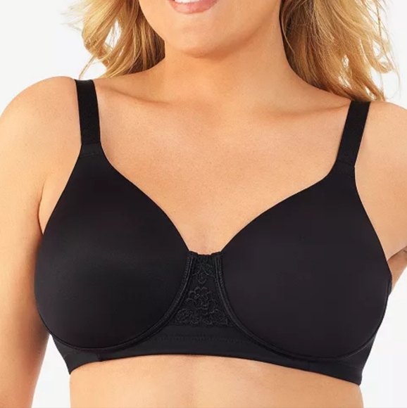 NWT Vanity Fair Beauty Back Black Fill Figured Bra Size 44D - Picture 1 of 6